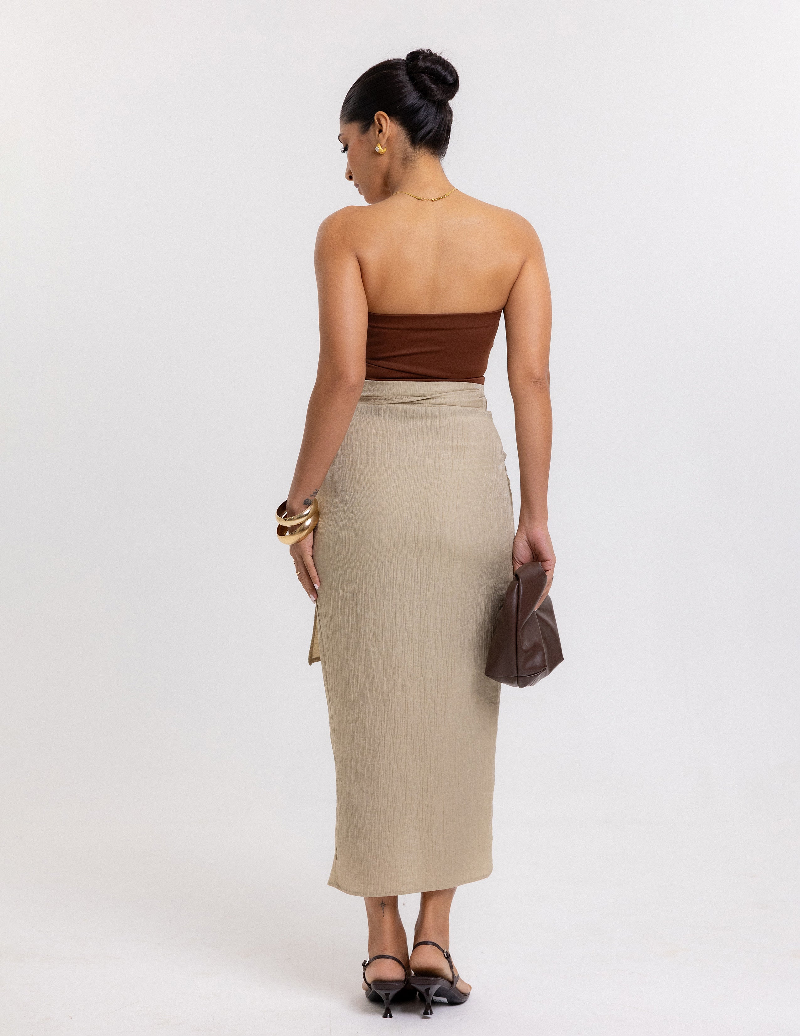 Wrap Midi Skirt
