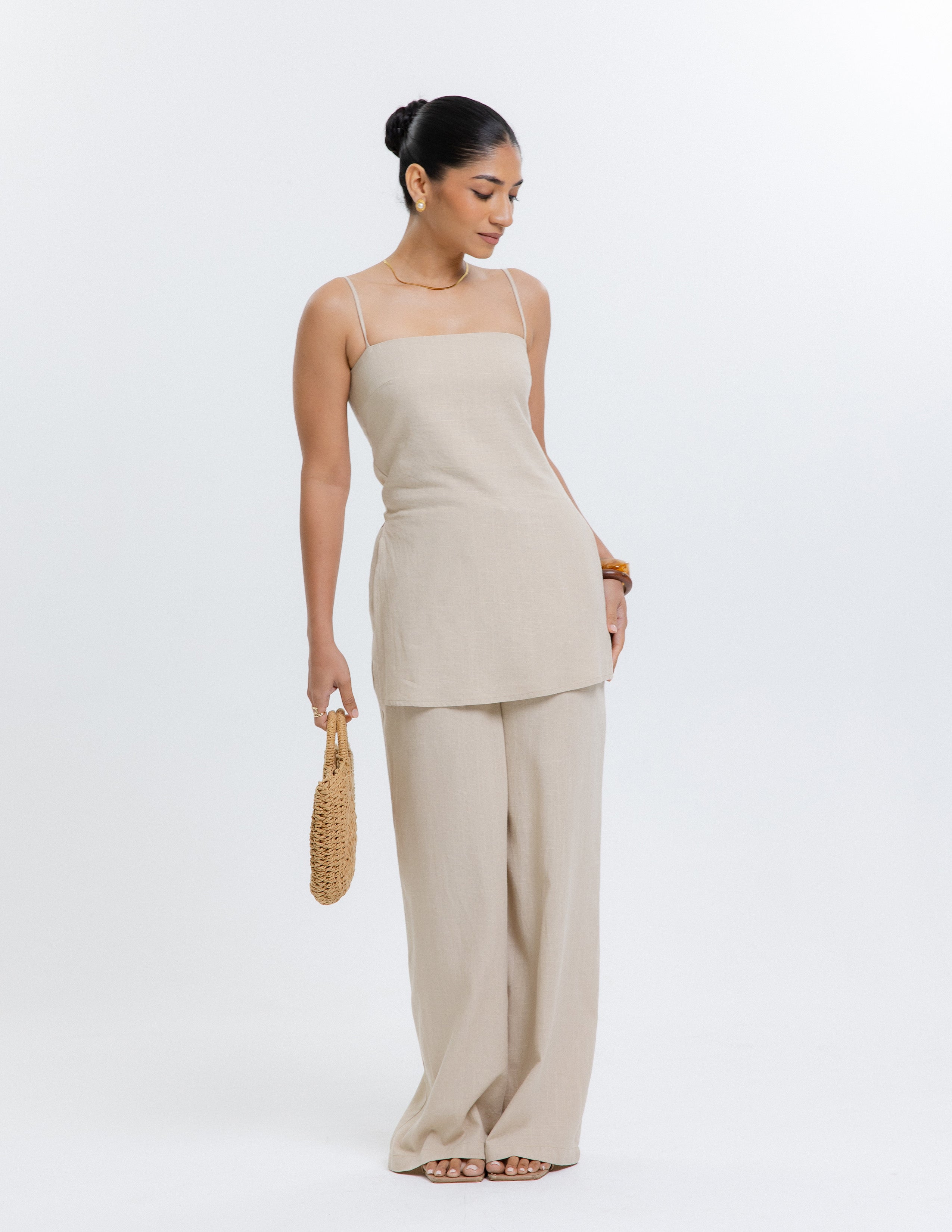 Drawstring Straight Leg Pant