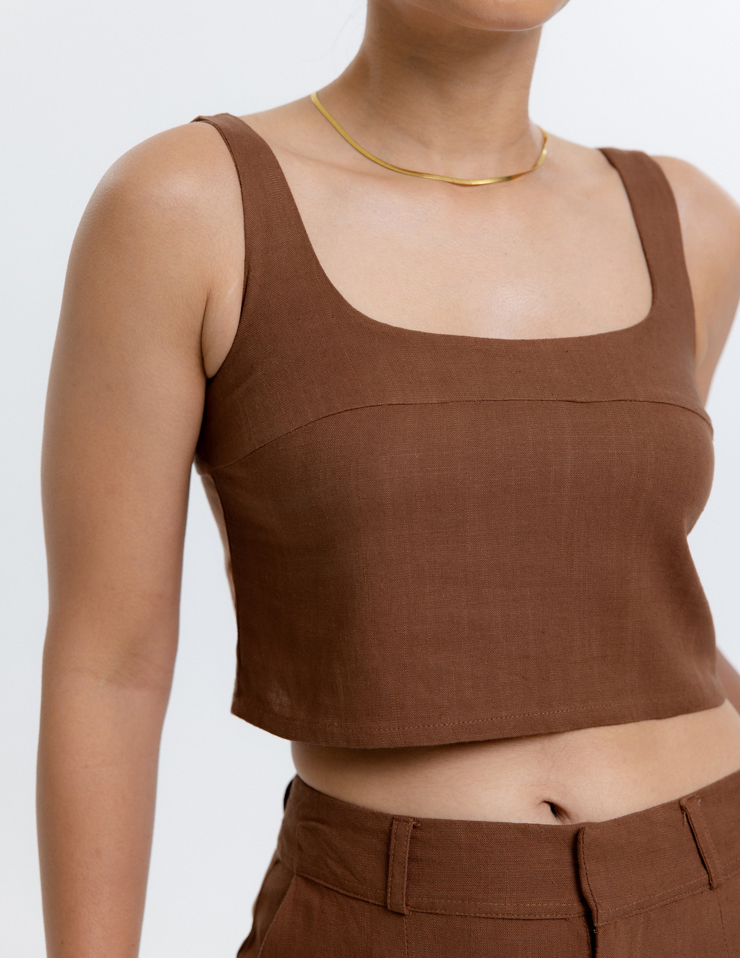Scoop Neck Crop Top