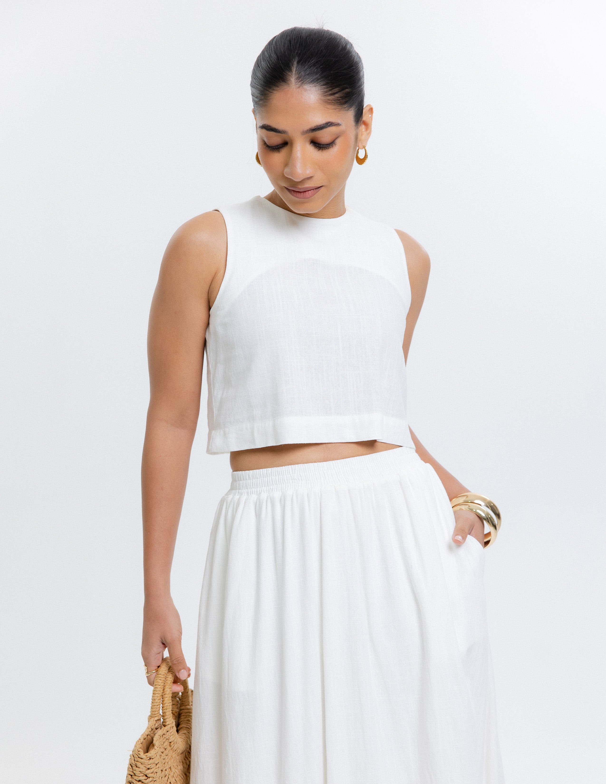 High Neck Crop Top