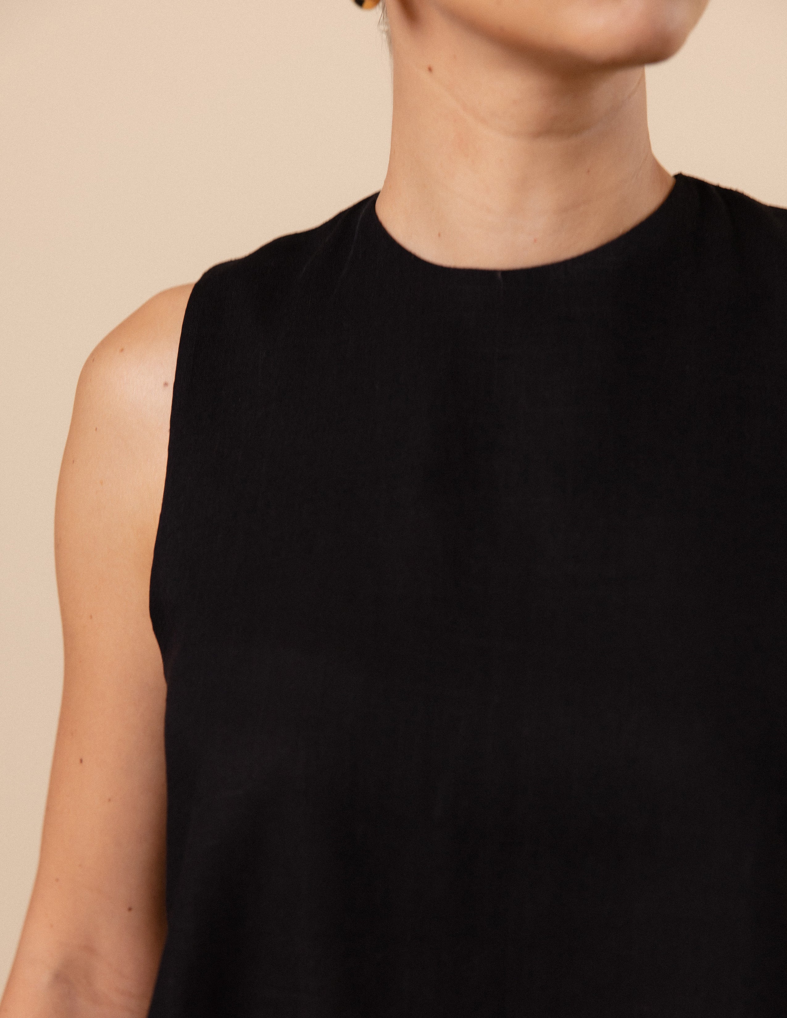 High Neck Asymetric Hem Top