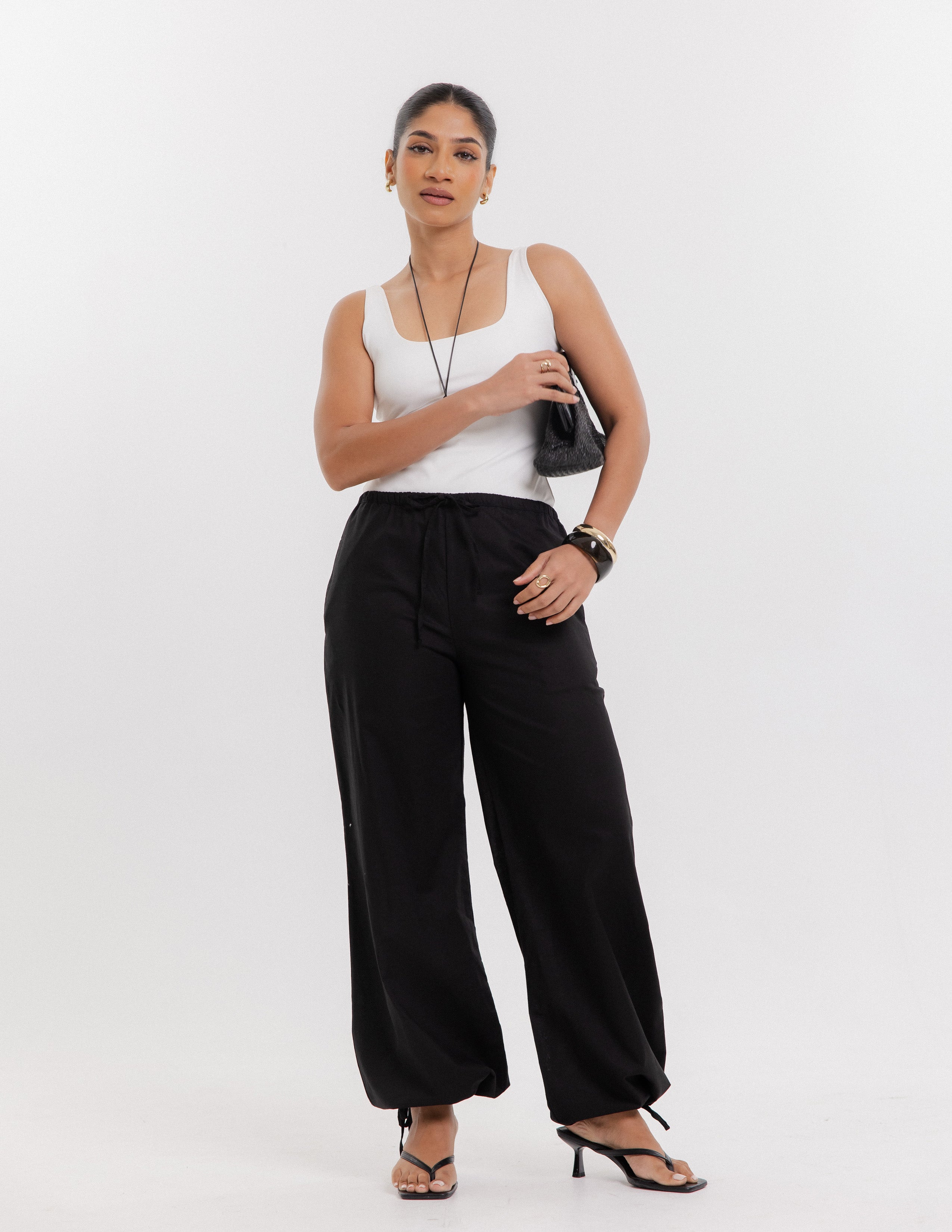 Tieup Detailed Balloon Pant