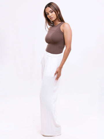 Beck High Neck Sleeveless Crop Top
