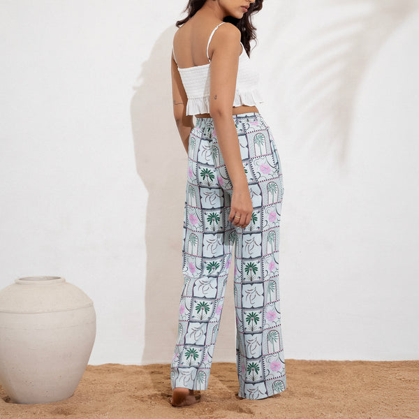 Drawstring Wide Leg Pant