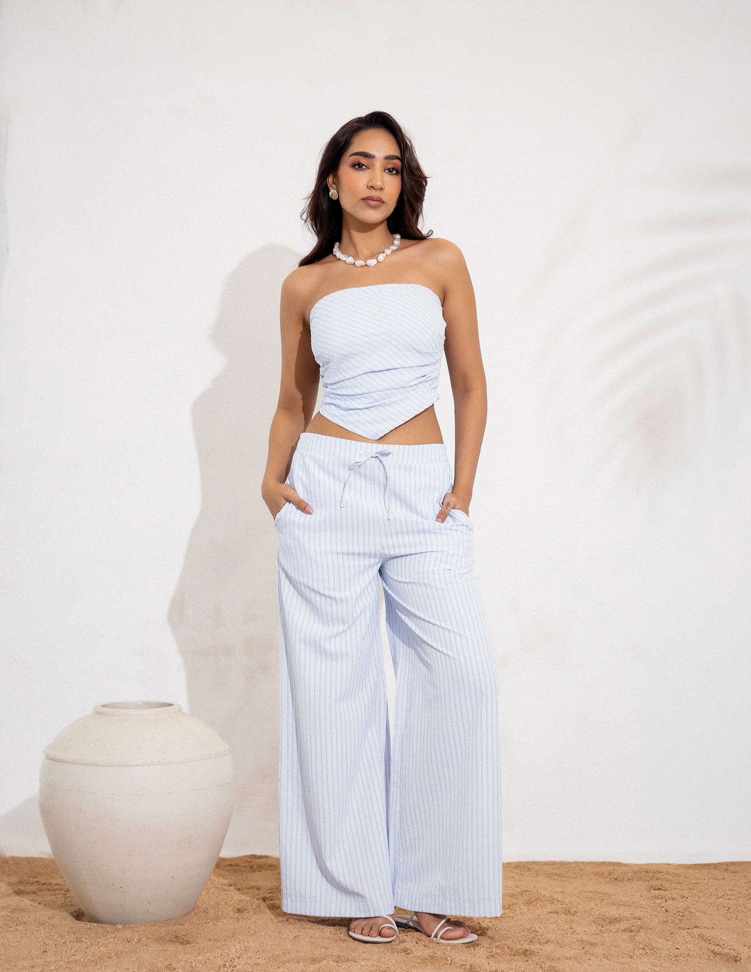 Drawstring Wide Leg Pant