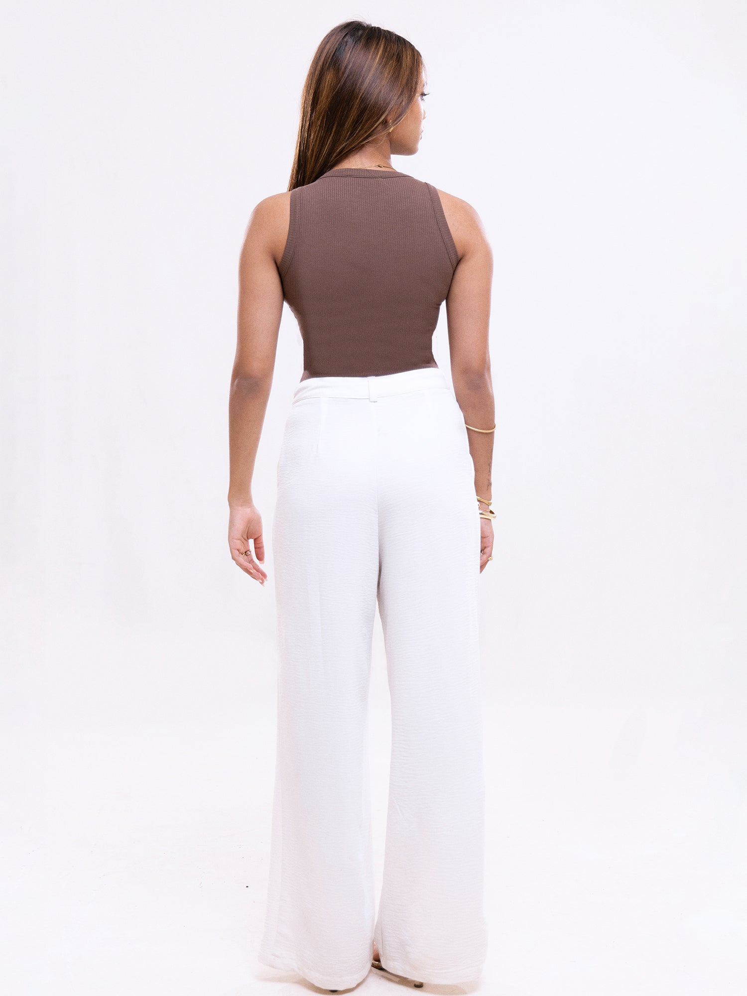 Beck High Neck Sleeveless Crop Top