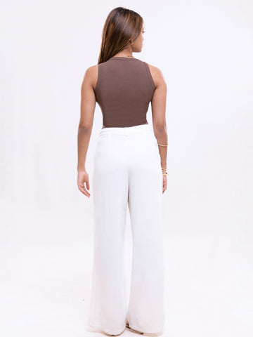 Beck High Neck Sleeveless Crop Top