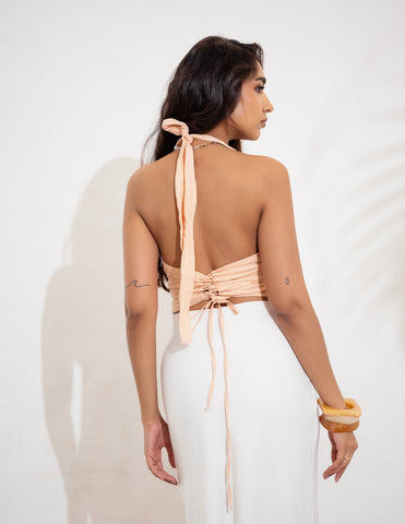 Halter Neck Back Tieup Top