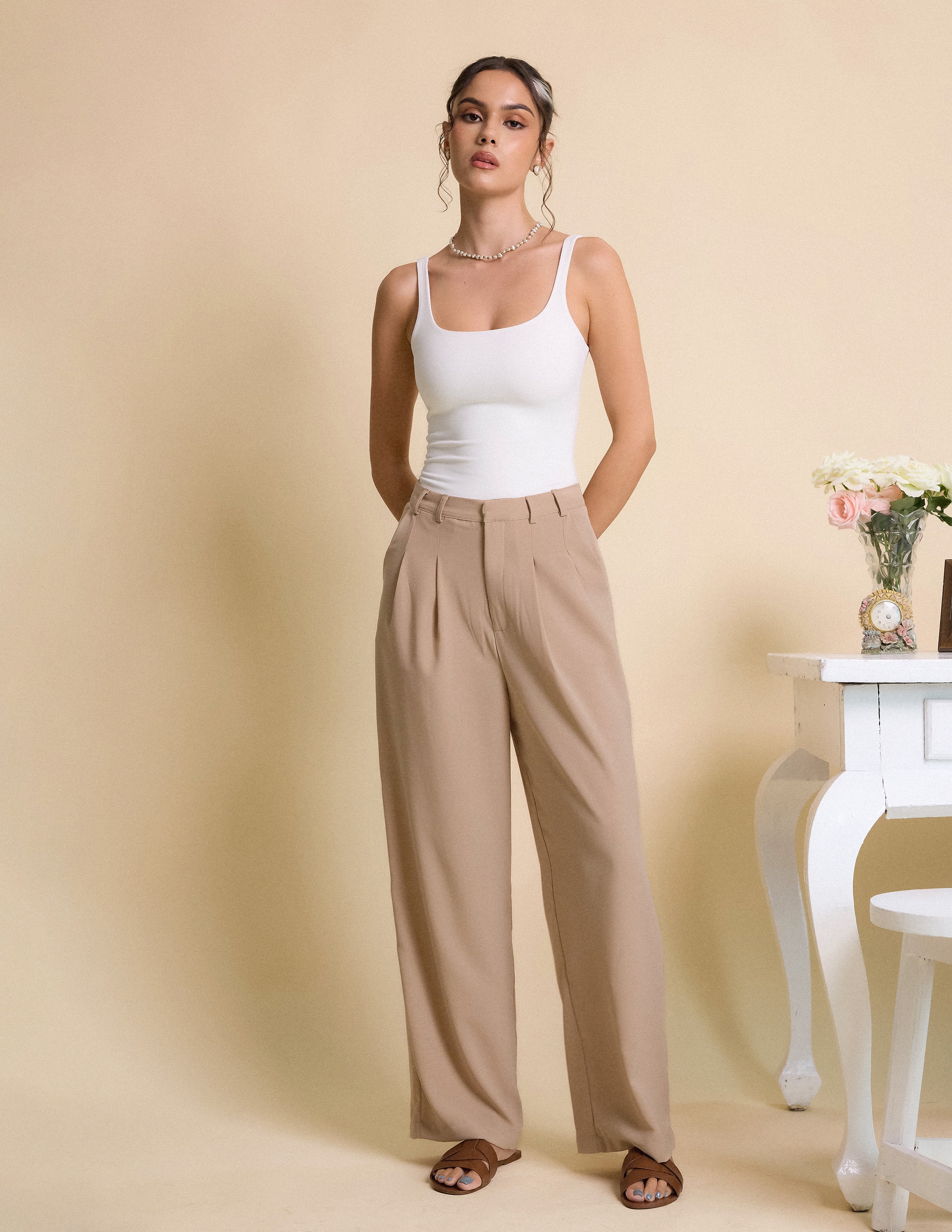 High Waist Wide Leg Pant