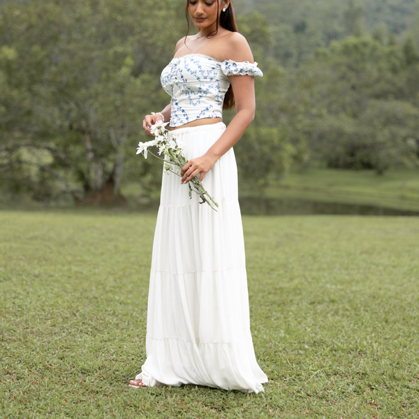 Lace Detailed Off Shoulder Top
