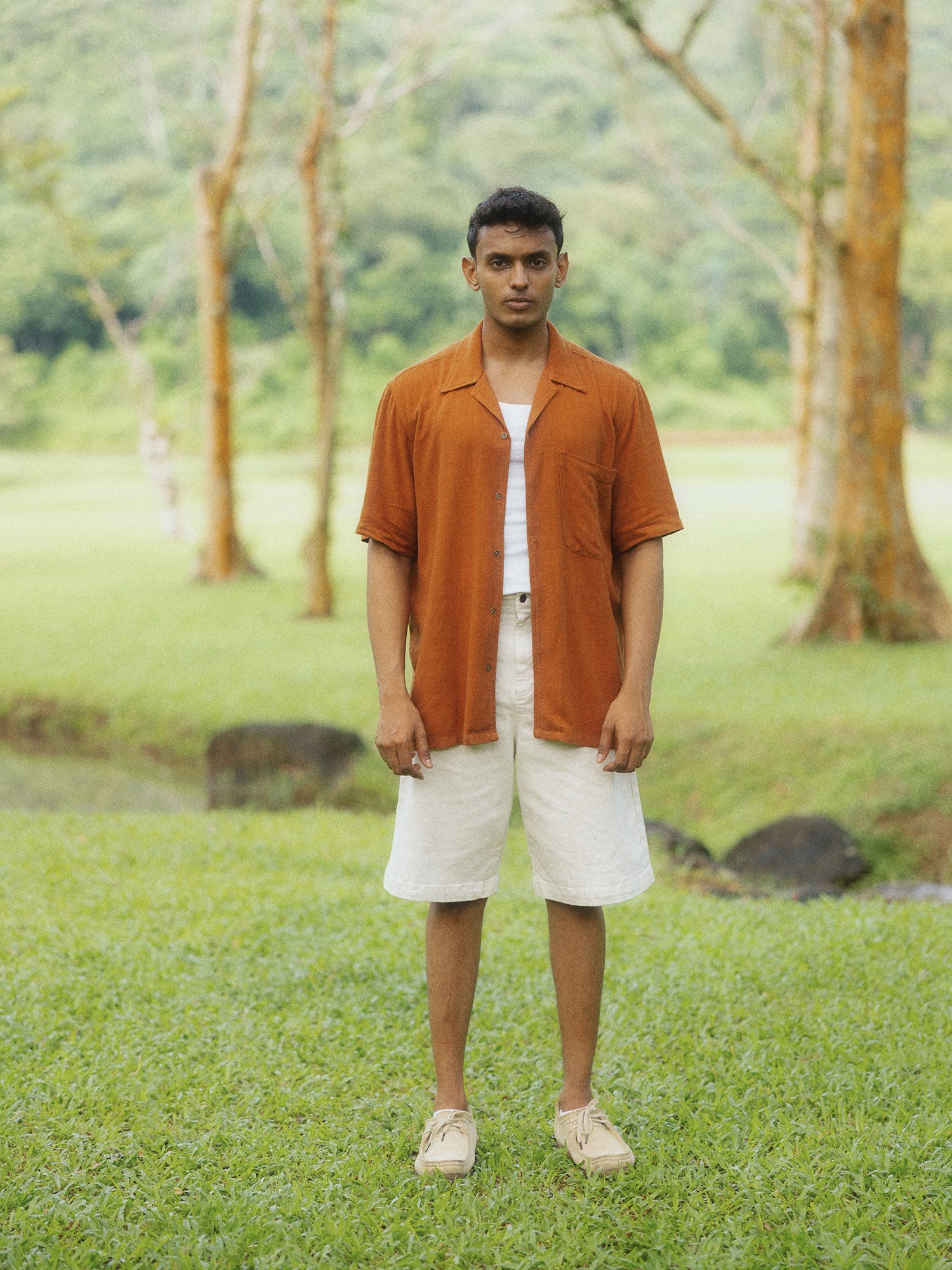 Oversized patch pocket shirt