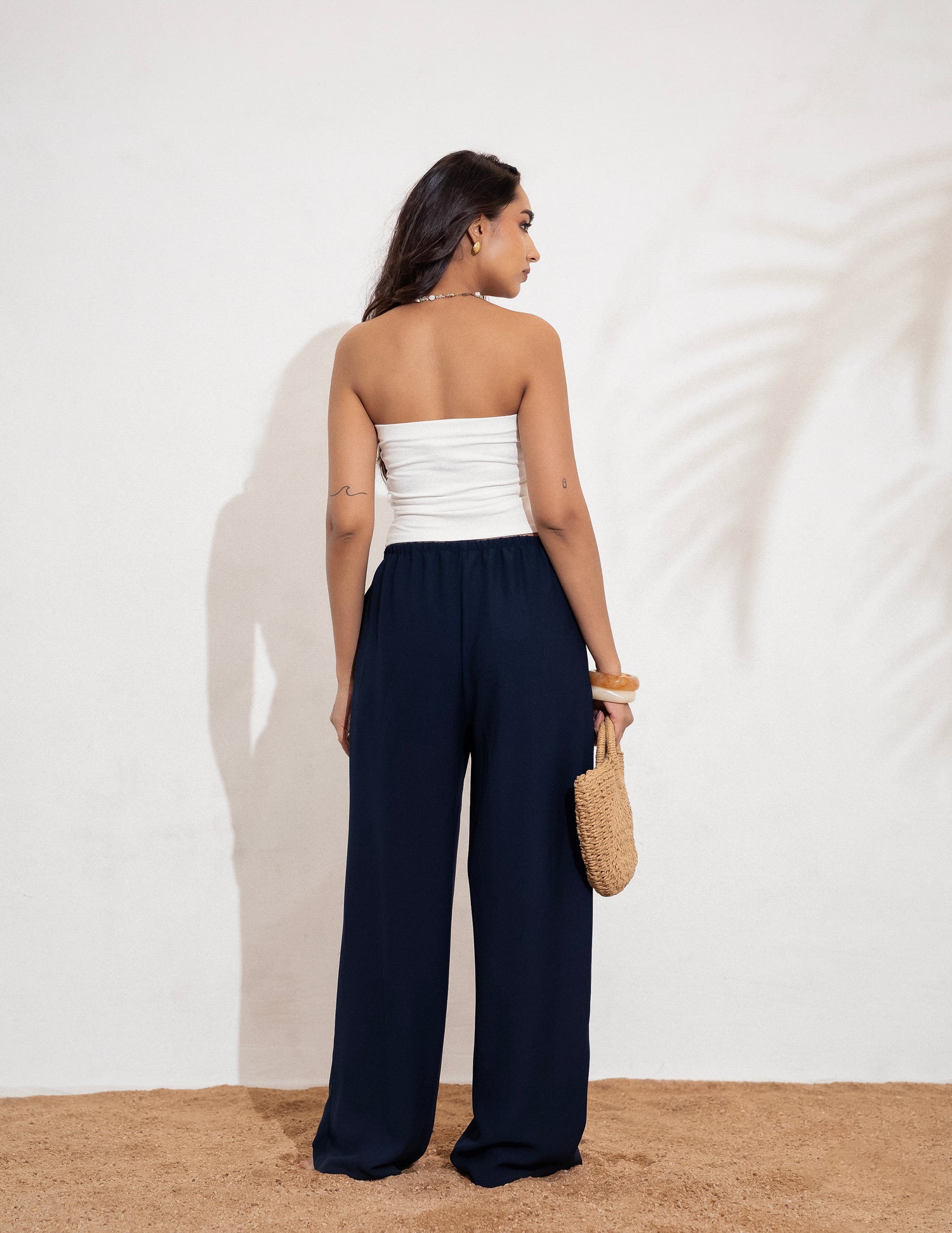 Drawstring Wide Leg Pant