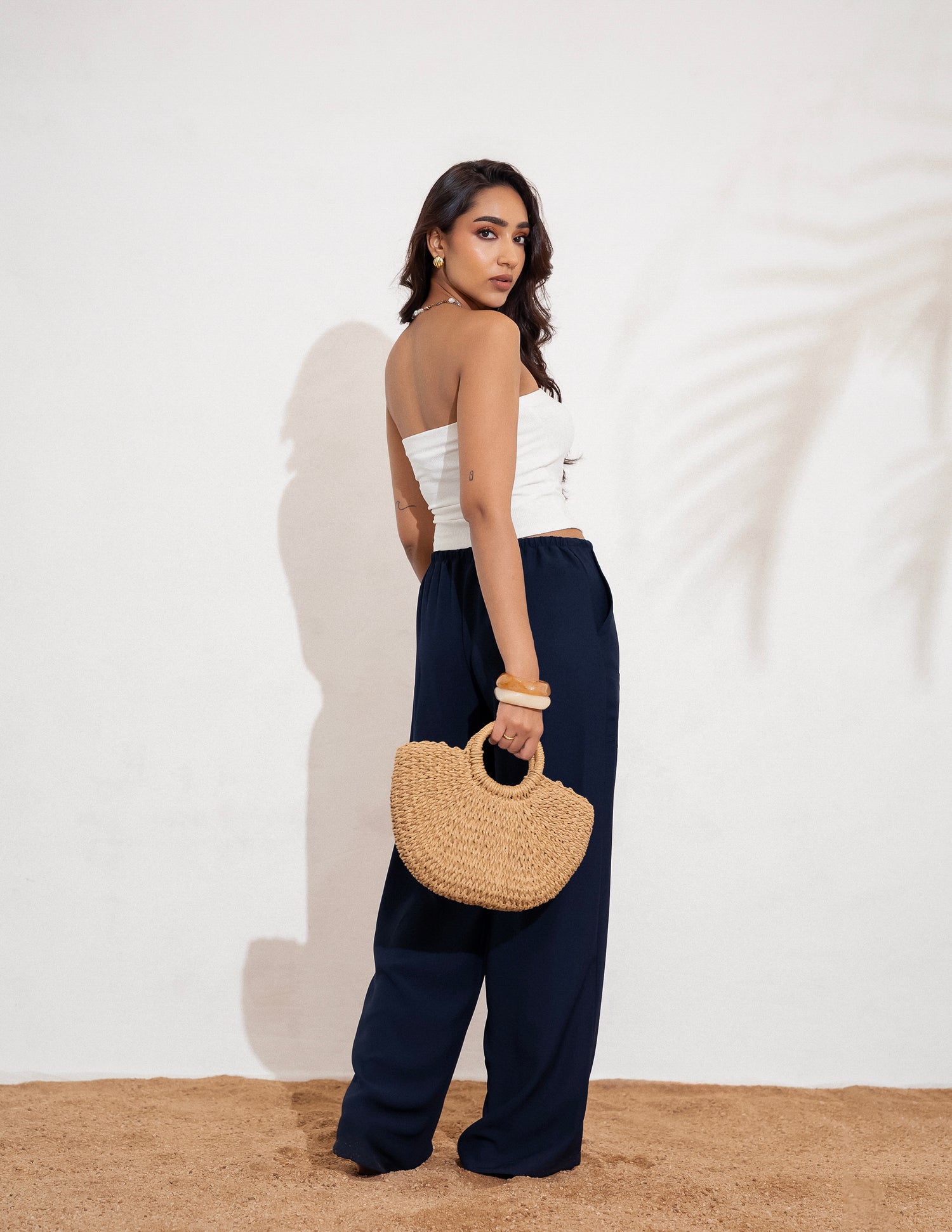Drawstring Wide Leg Pant