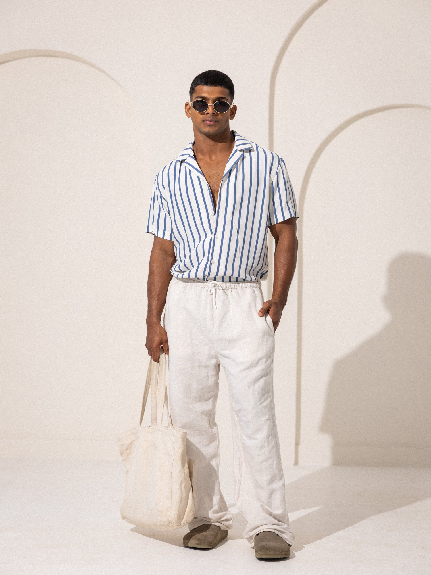 Camp collar oversized shirt