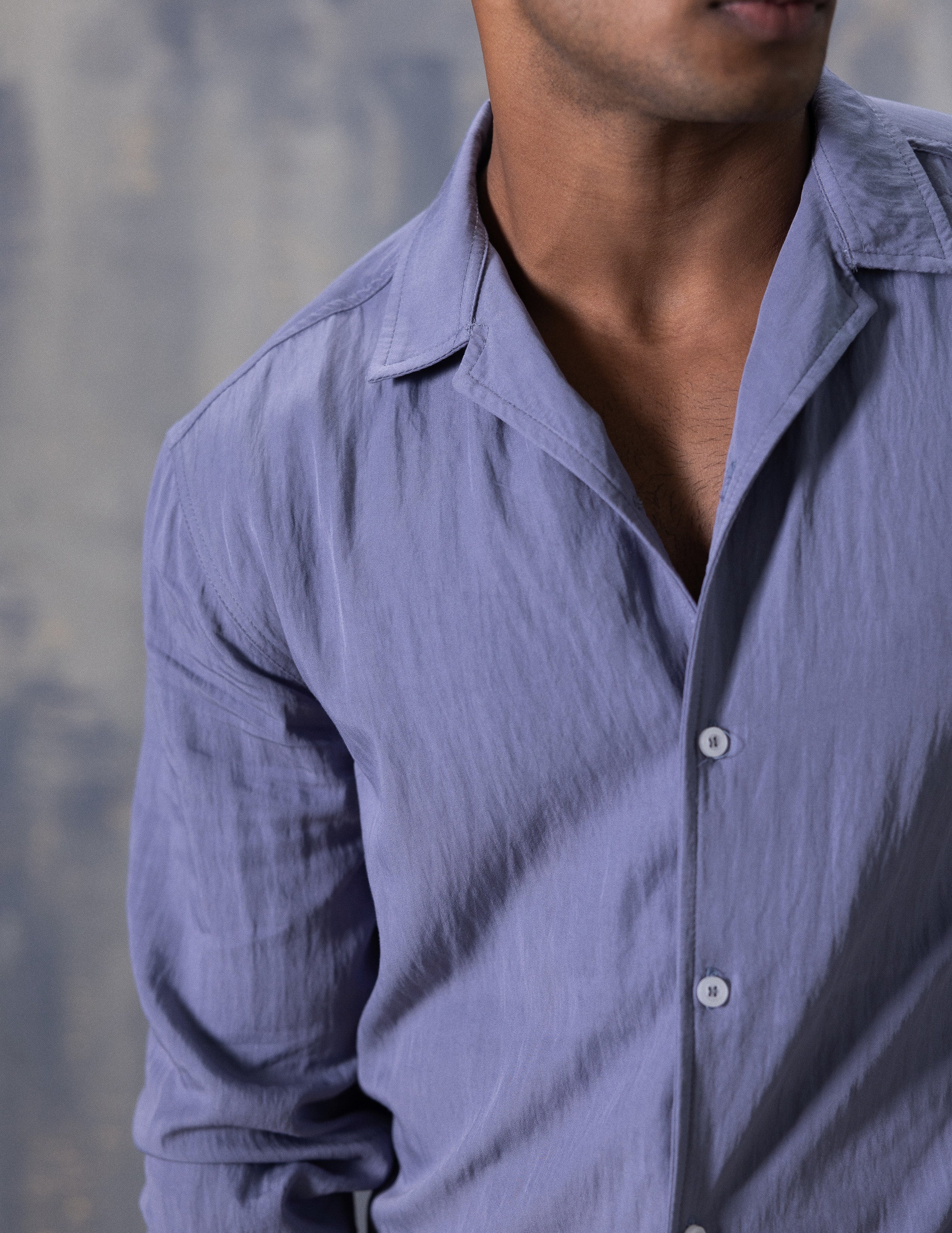 Regular fit camp collar shirt