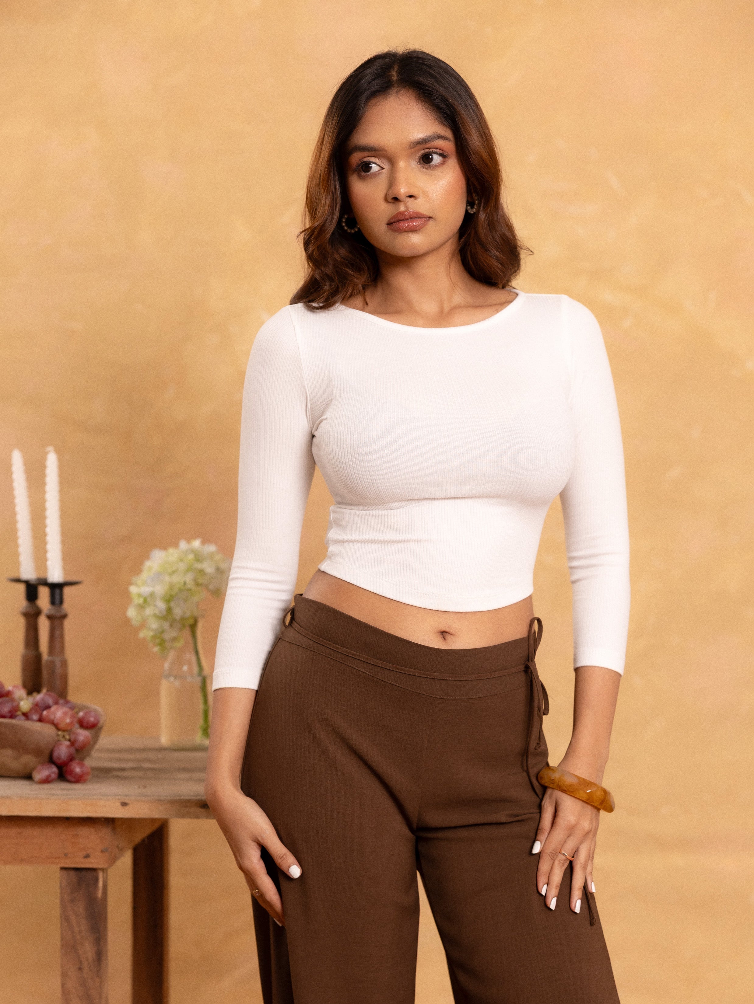 High Neck Long Sleeved Top