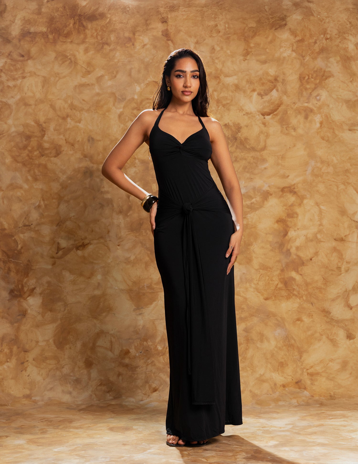 Front Twisted Maxi Dress