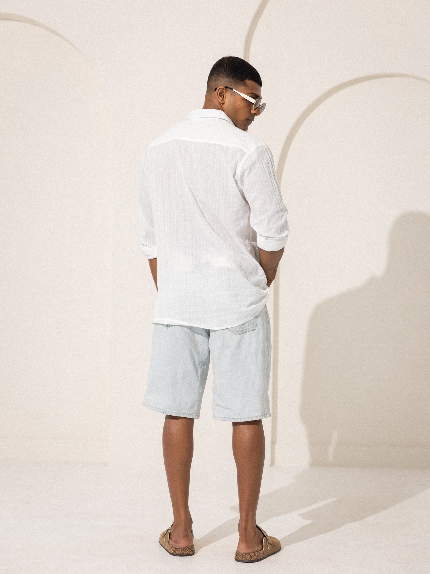 Contrast inner york slim fit shirt