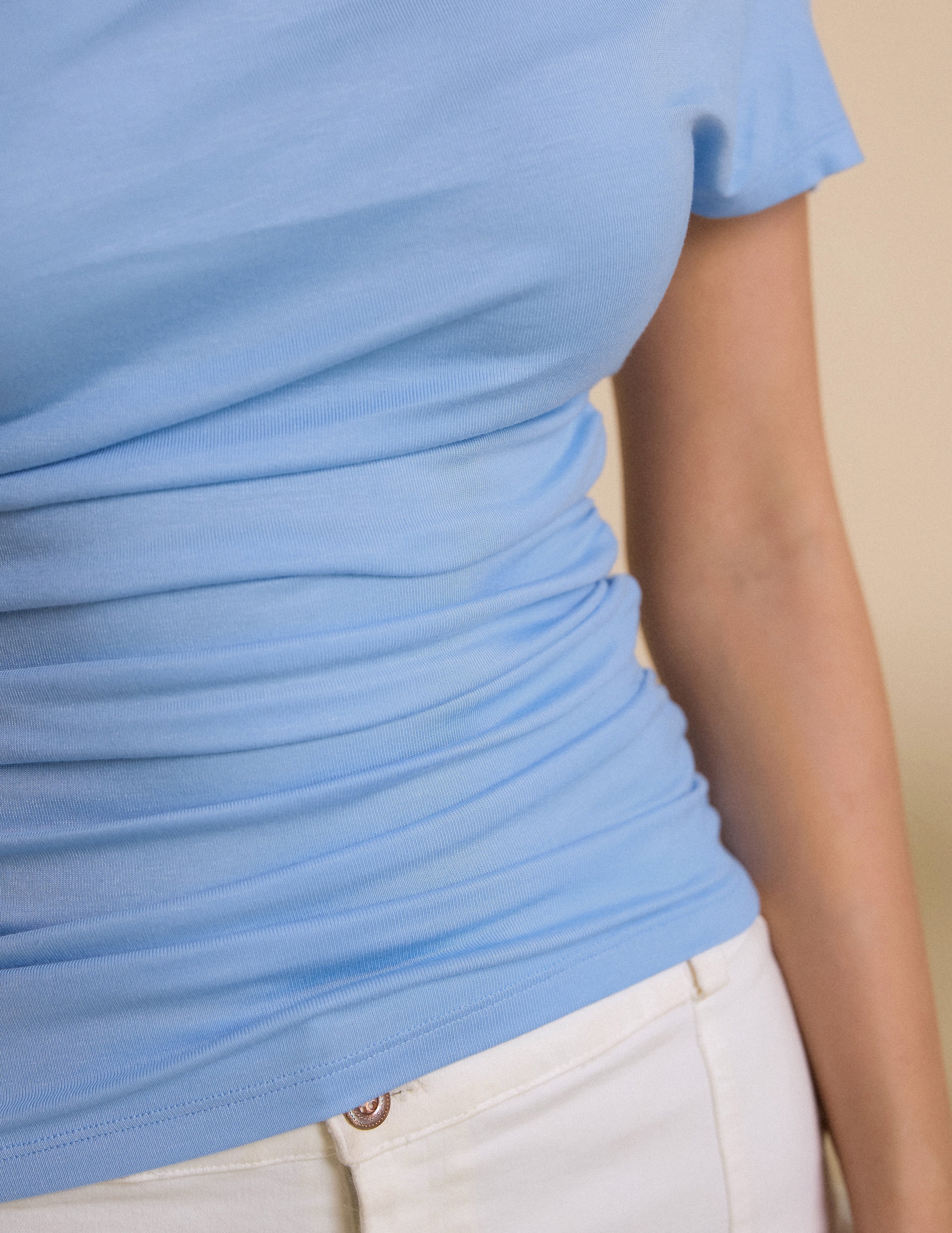 Off Shoulder Ruched Detailed Top