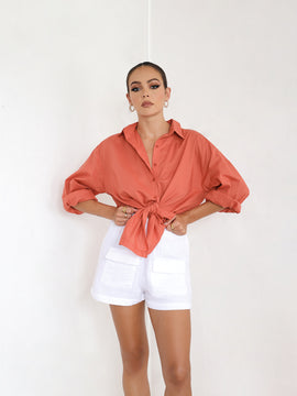 Oversized Balloon Sleeve Shirt