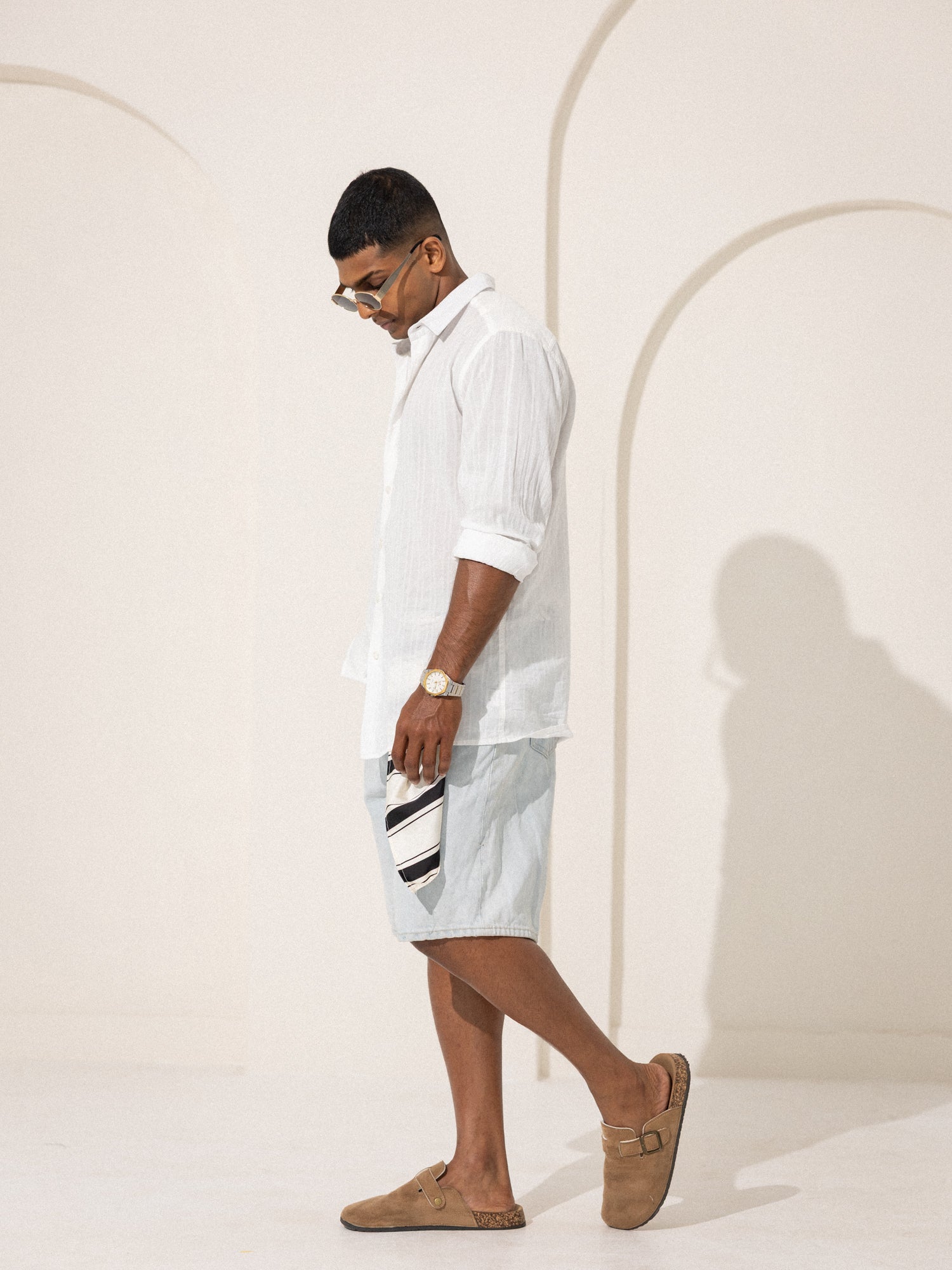 Contrast inner york slim fit shirt