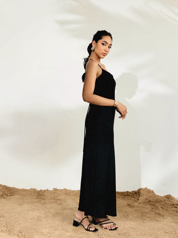 Back Tie Up Maxi Dress