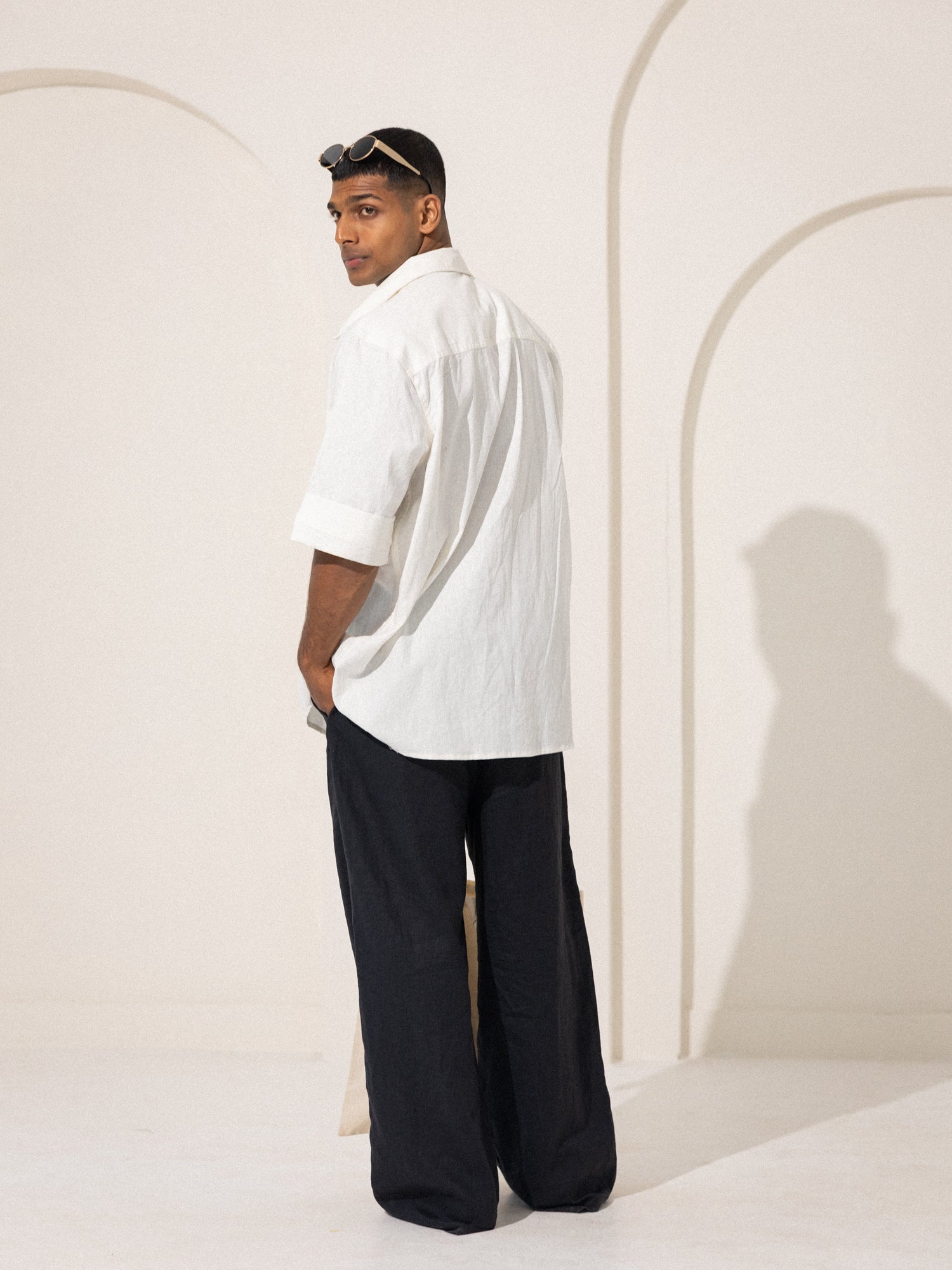 Large cuff fold detail shirt