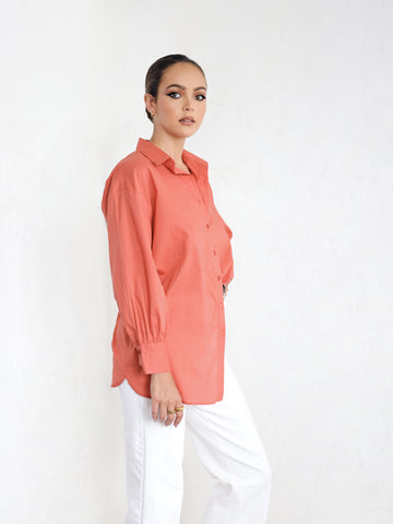 Oversized Balloon Sleeve Shirt