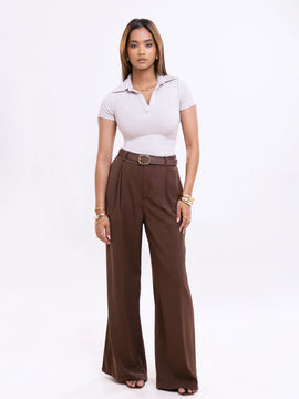 Chole Collar Detailed Short Sleeved Top