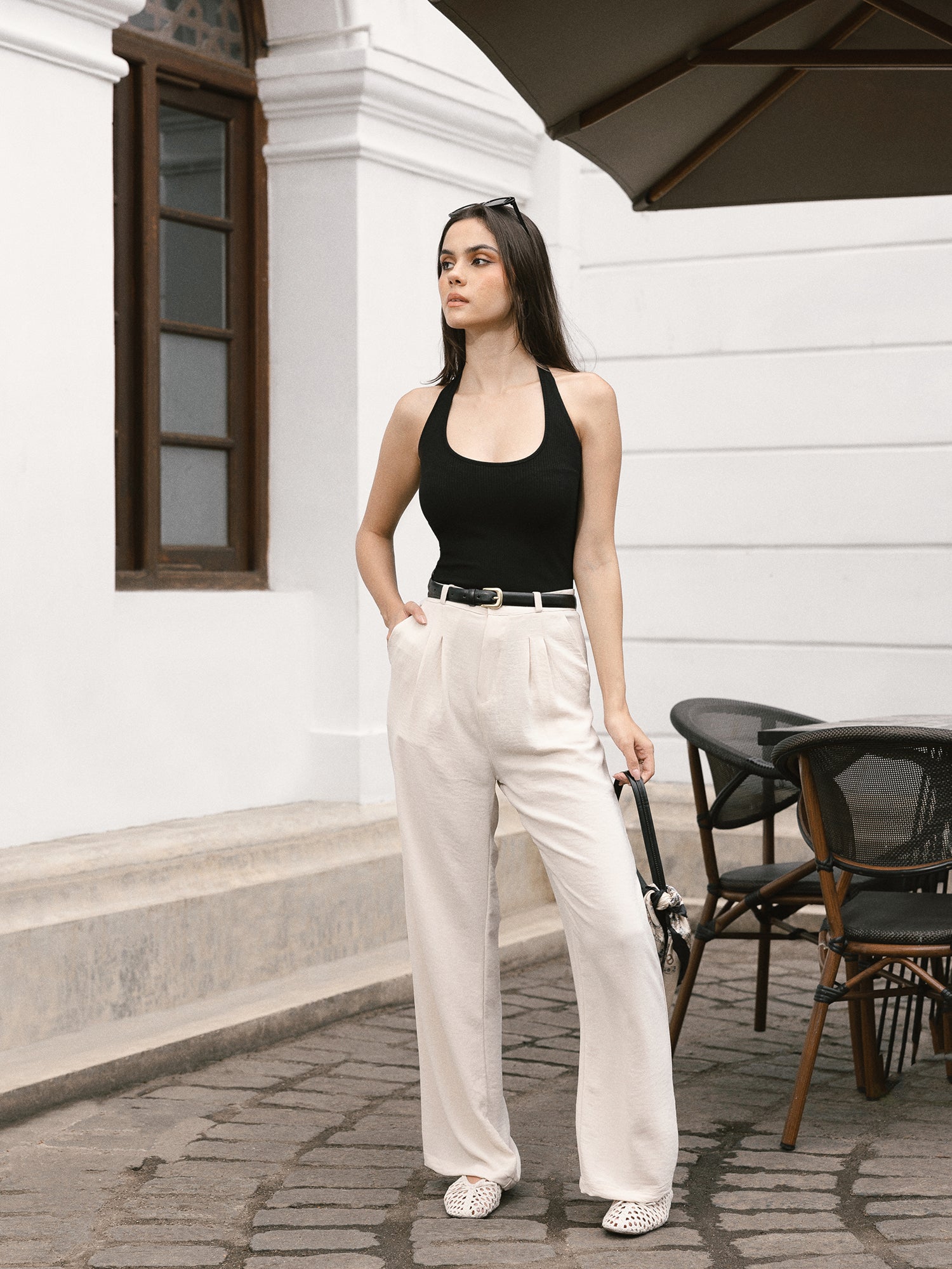 High Waist Wide Leg Pant