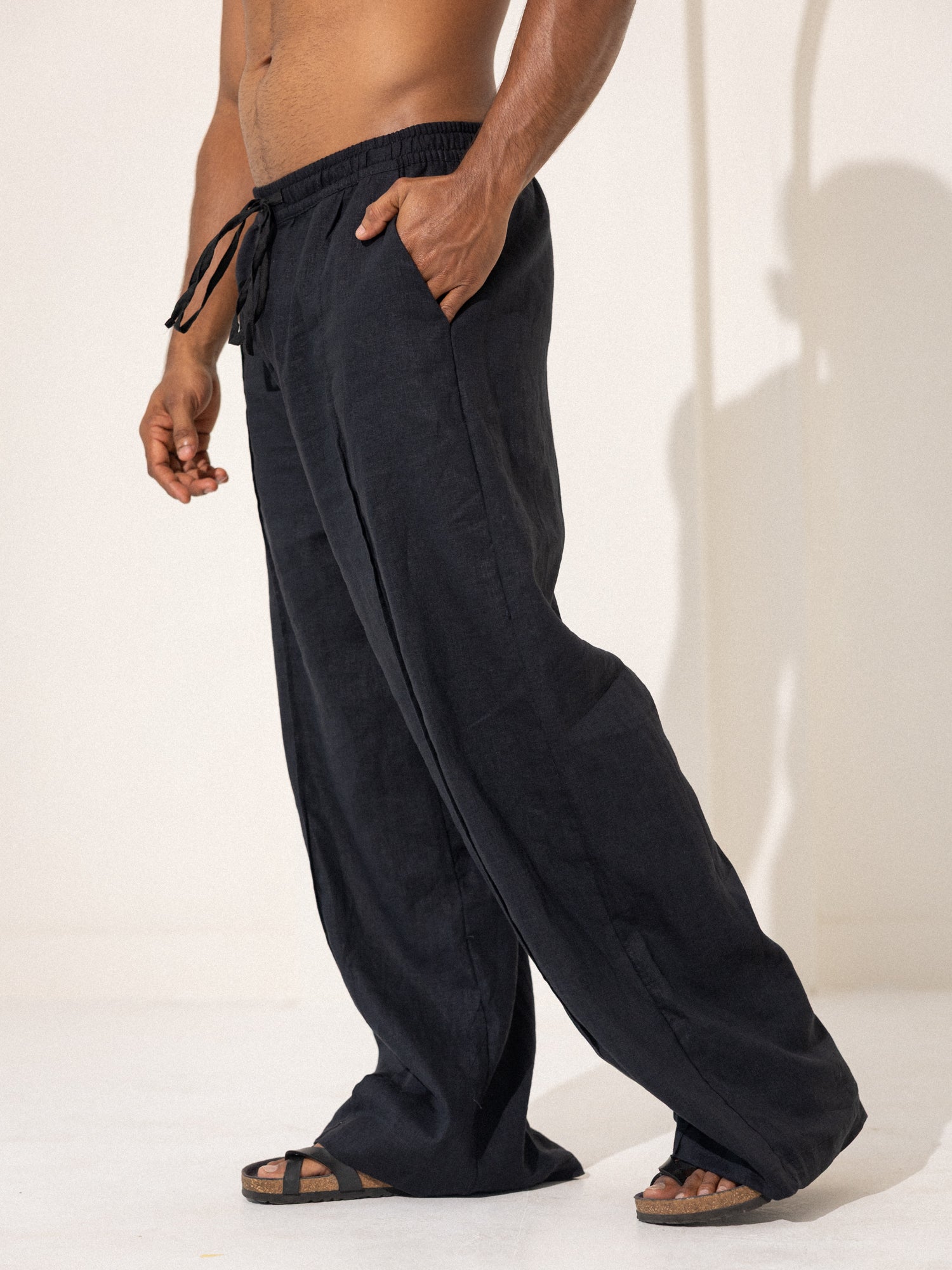 Seam detail drawstring pant