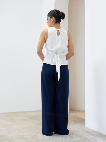 Cowl Neck Back Tieup Top