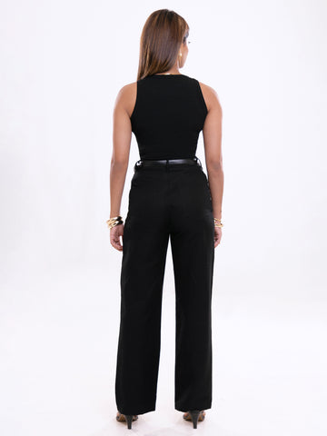 Beck High Neck Sleeveless Crop Top