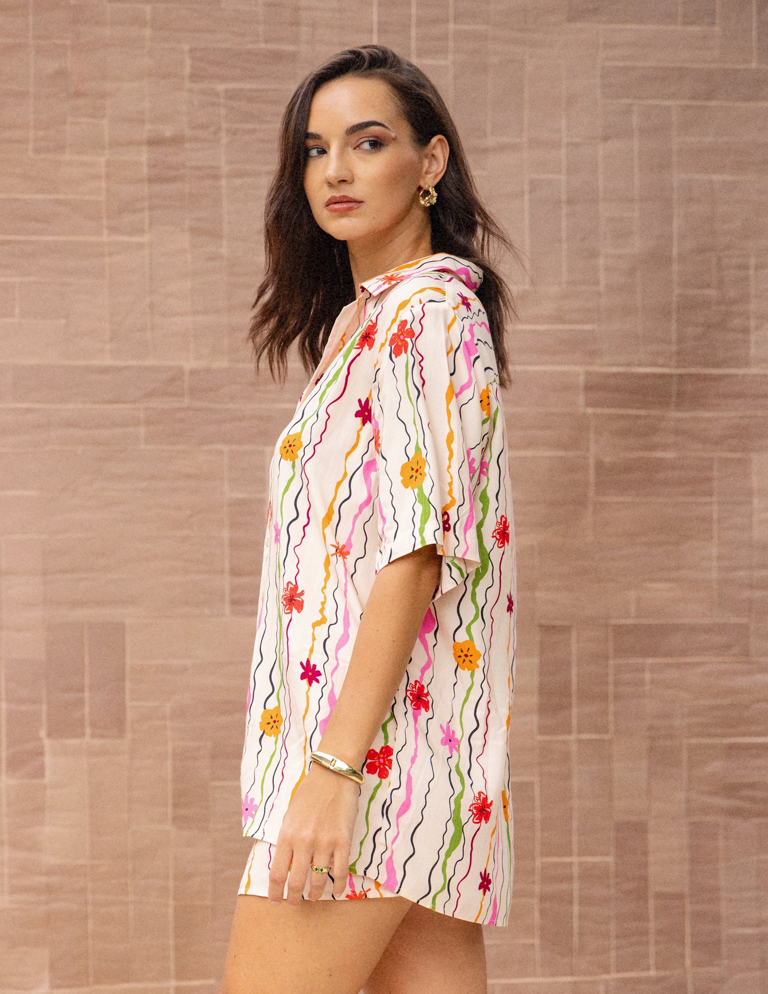 Short Sleeved Oversized Shirt