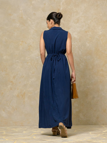 Button Down Sleeveless Maxi Dress