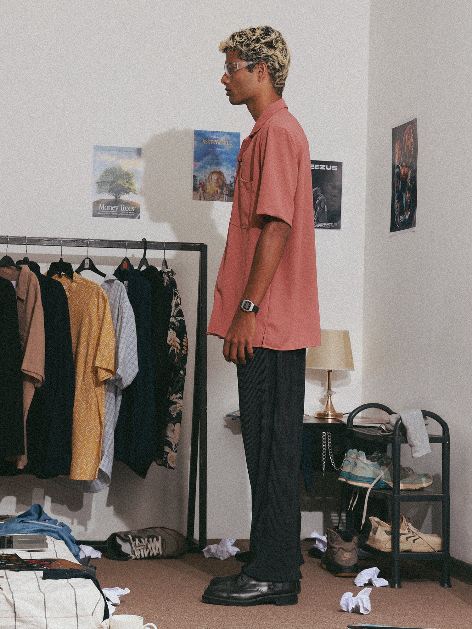 Double chest pocket short sleeve shirt