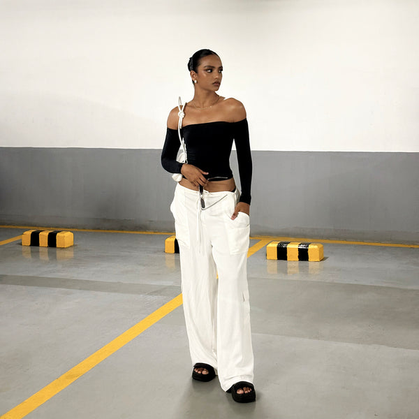 Off Shoulder Long Sleeved  Top