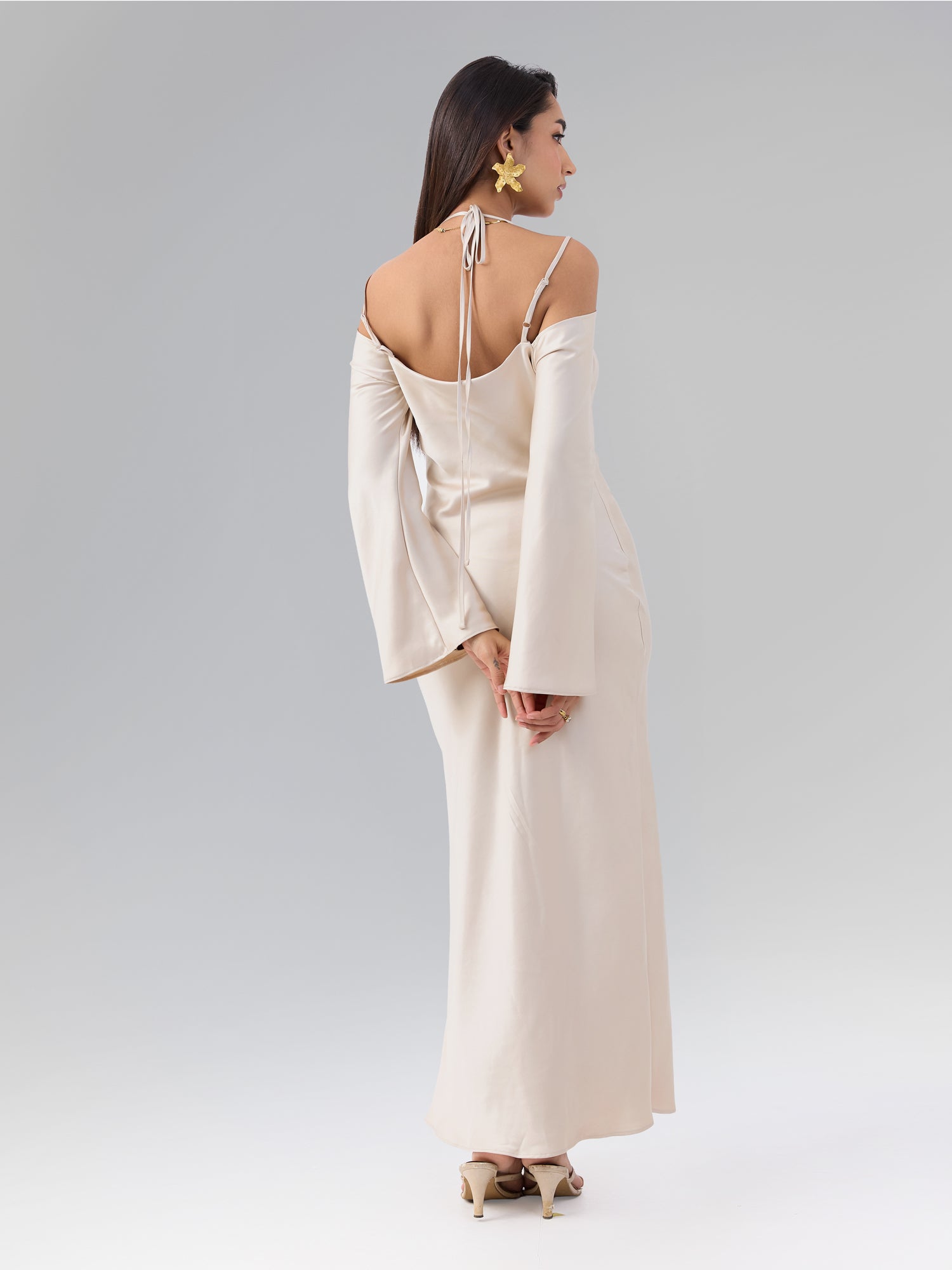 Long Sleeve Cowl Dress