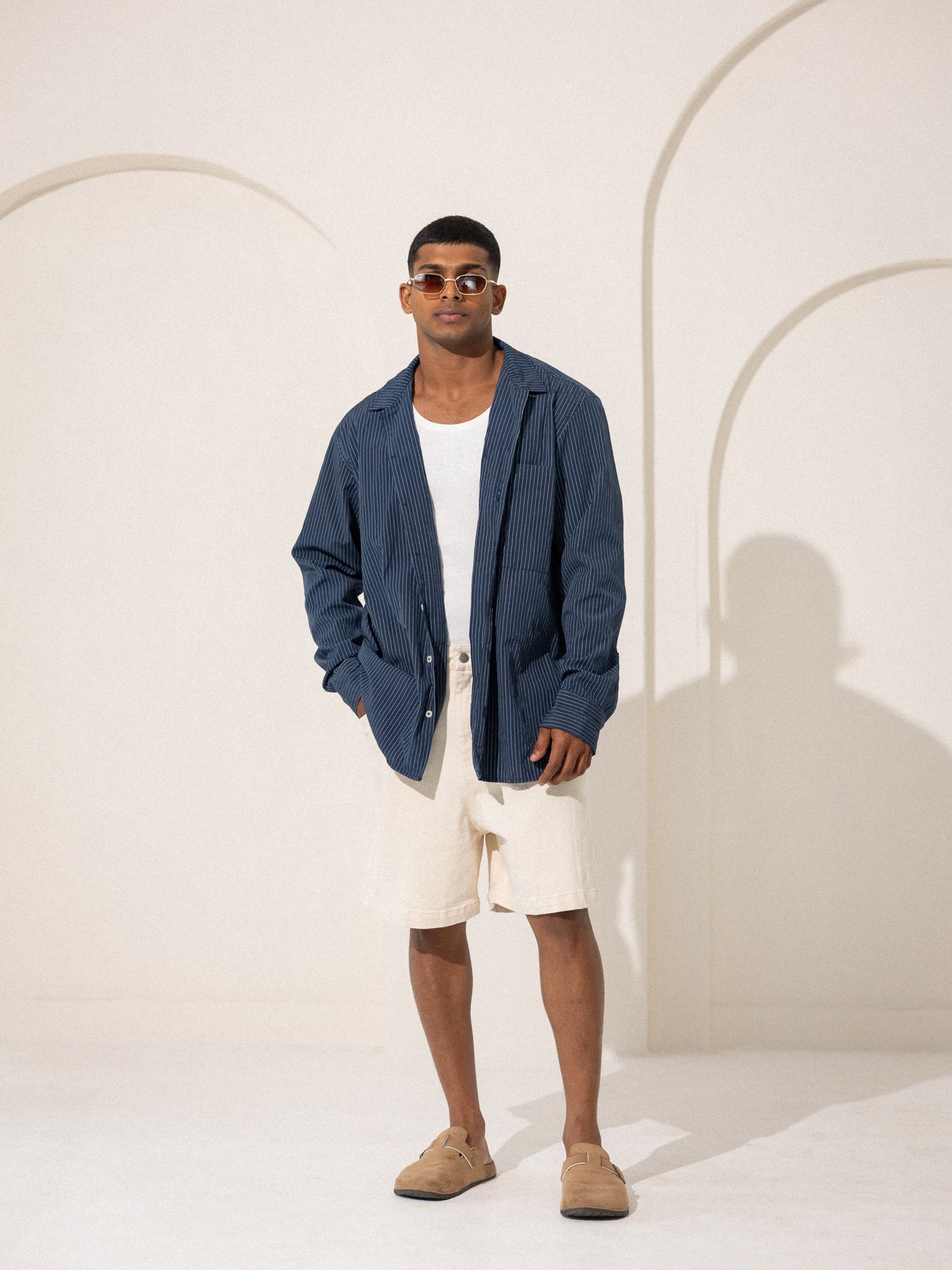 Oversized patch pocket shirt