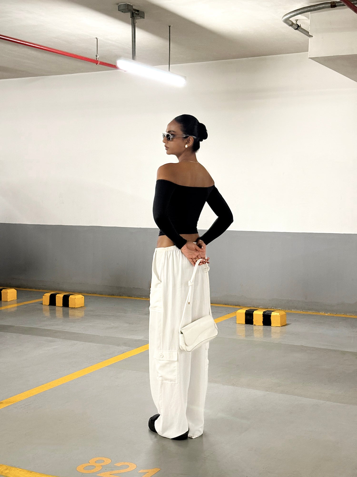 Off Shoulder Long Sleeved  Top