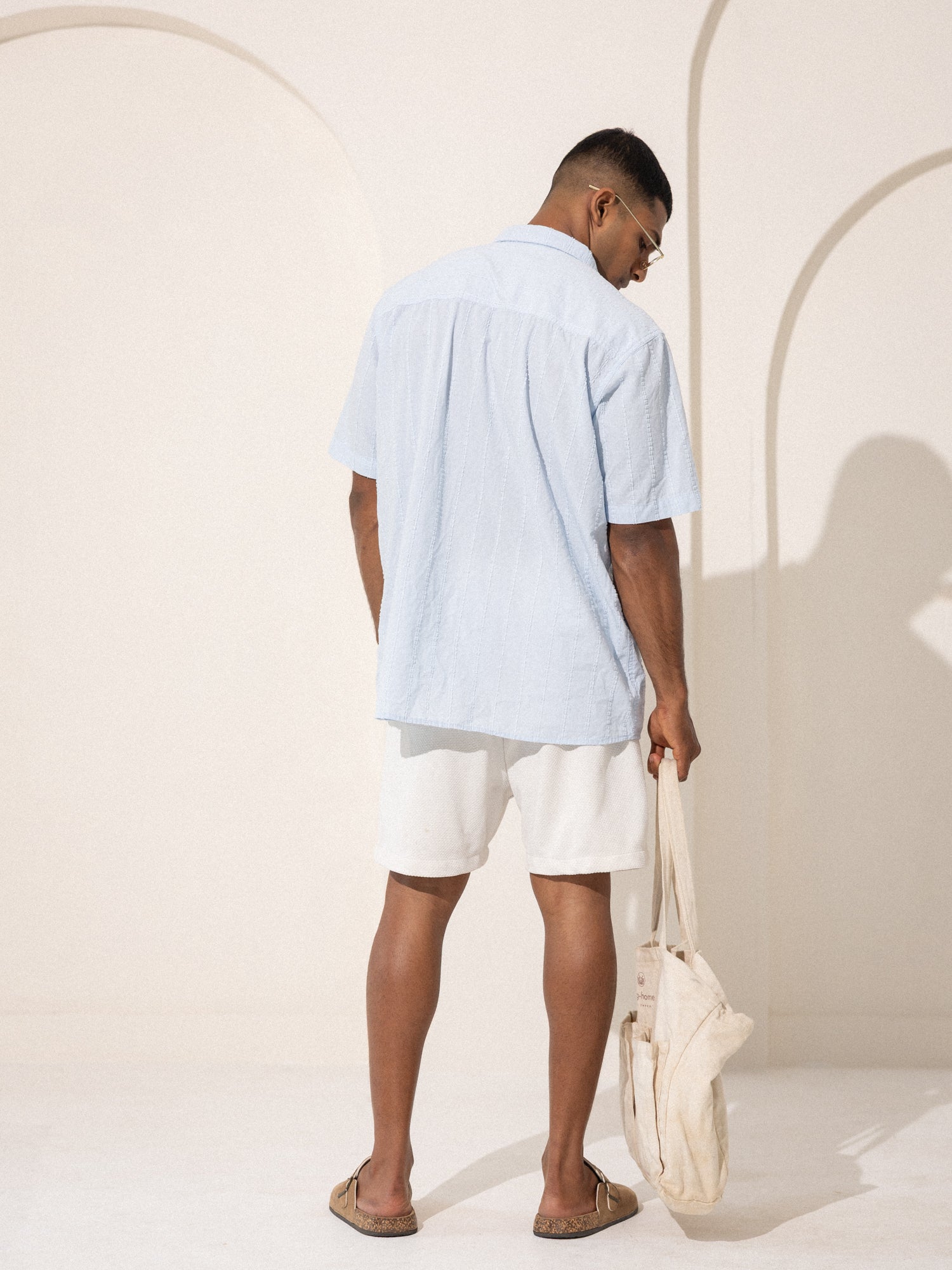 Oversized camp collar shirt