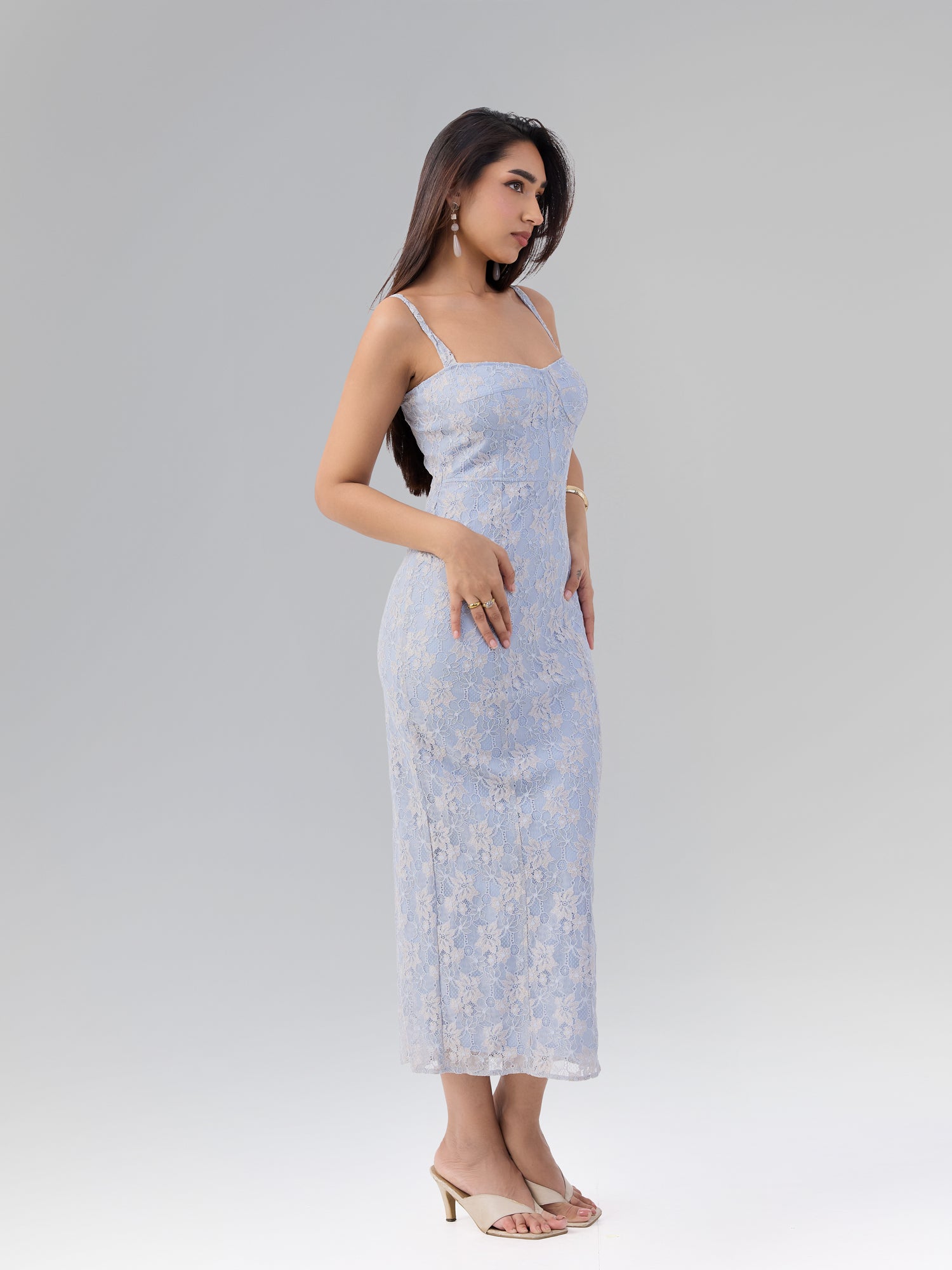 Thick Strap Lace Dress