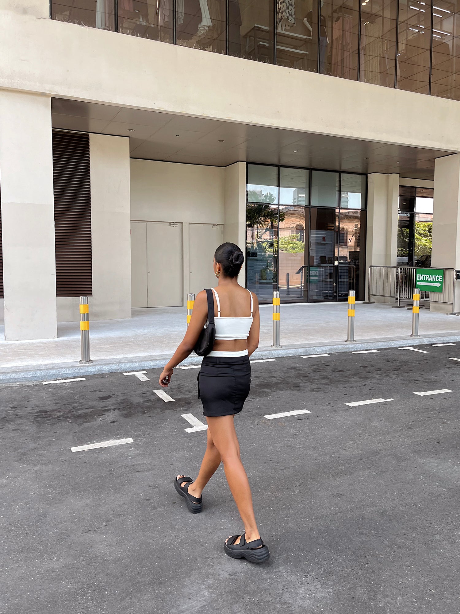 Contrast Waist Band Detailed Mini Skirt