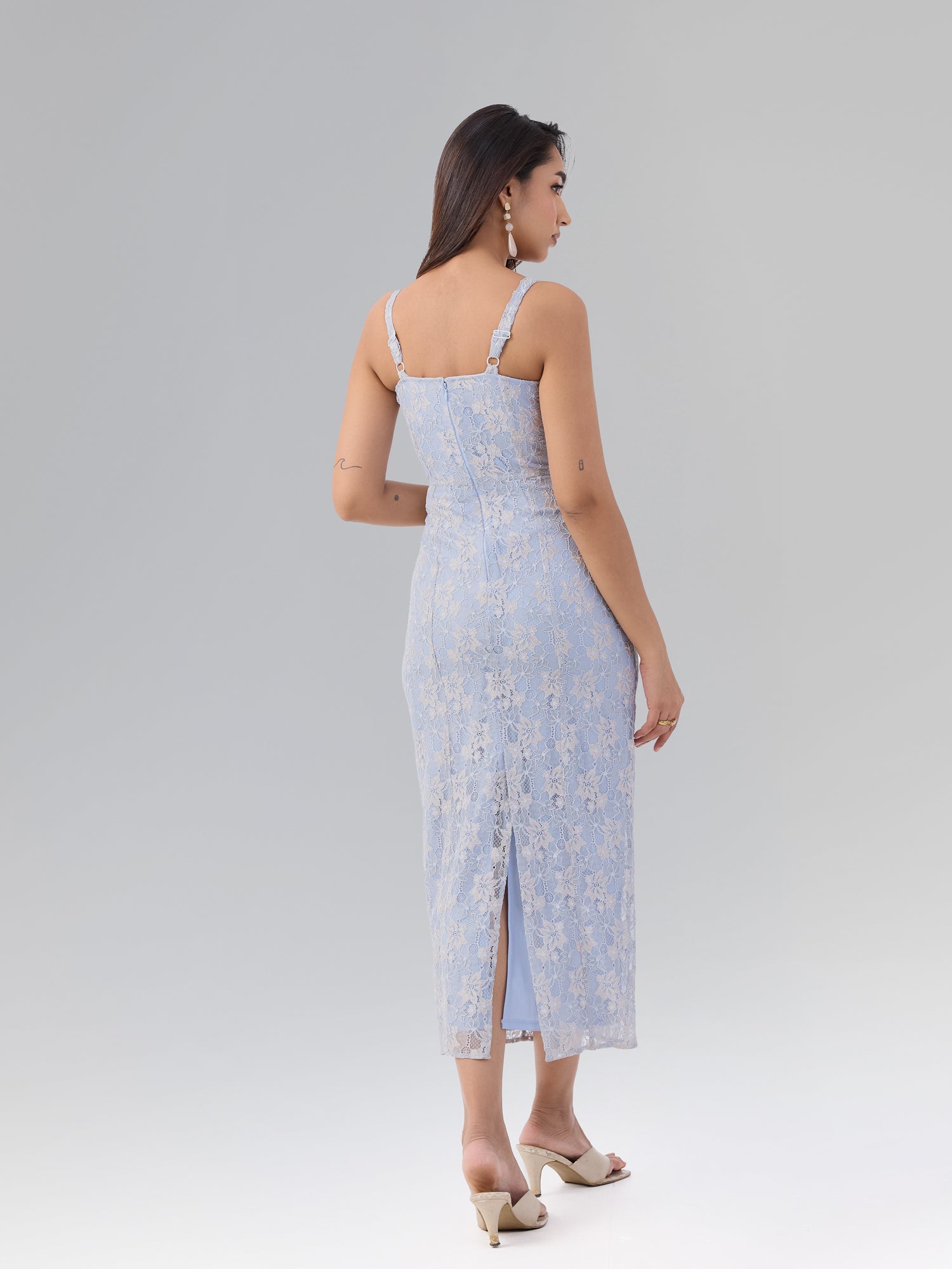 Thick Strap Lace Dress