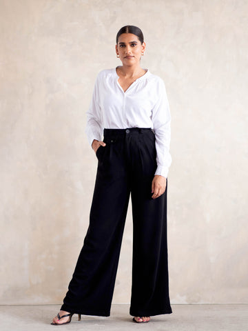 High Waist Wide Leg Trouser