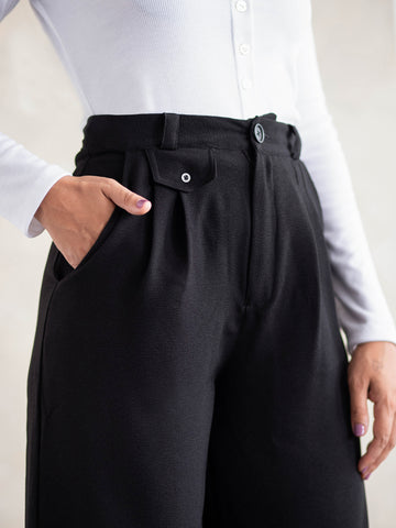 High Waist Wide Leg Trouser