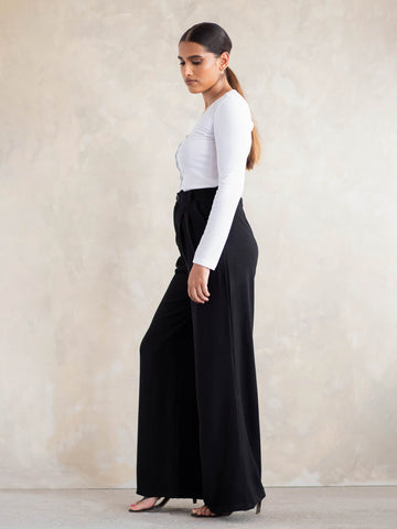 High Waist Wide Leg Trouser