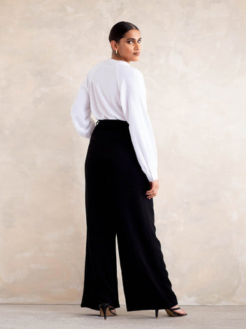 High Waist Wide Leg Trouser