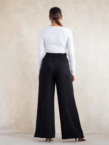 High Waist Wide Leg Trouser