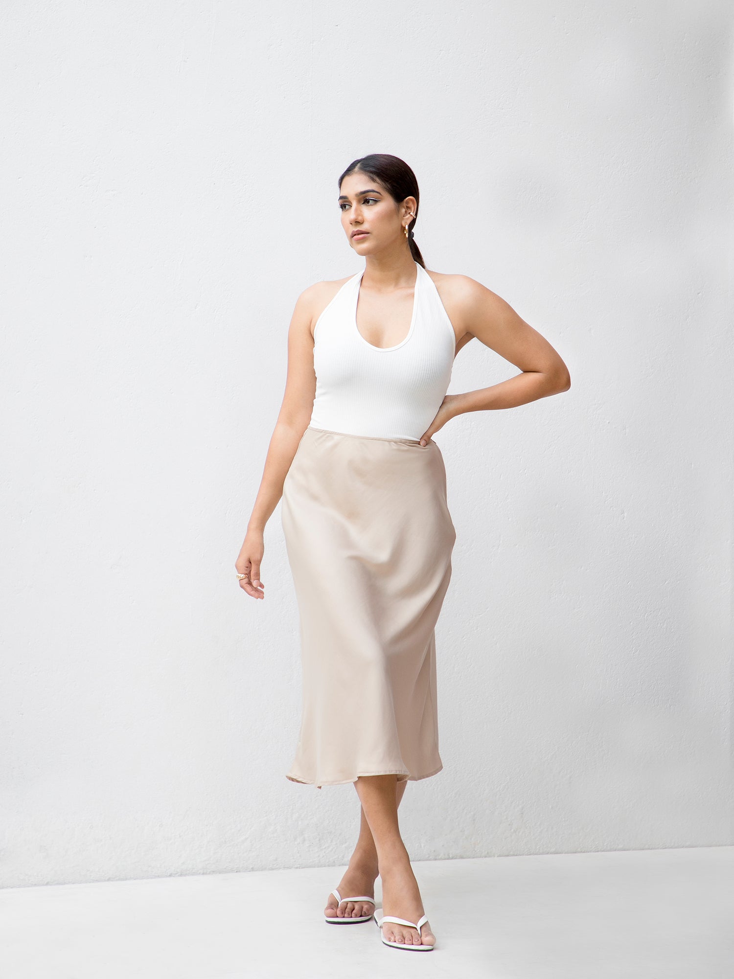 Halter Neck Rib Bodysuit